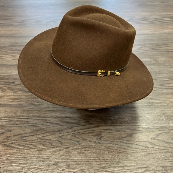 Stetson Brown Crushable Fedora Wool Hat 